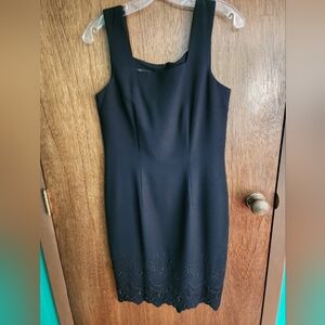Little black dress, embroidered, Size 8